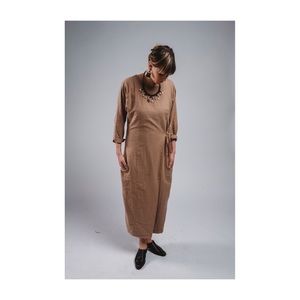 Black Crane FW16 Beige Flannel Jumpsuit